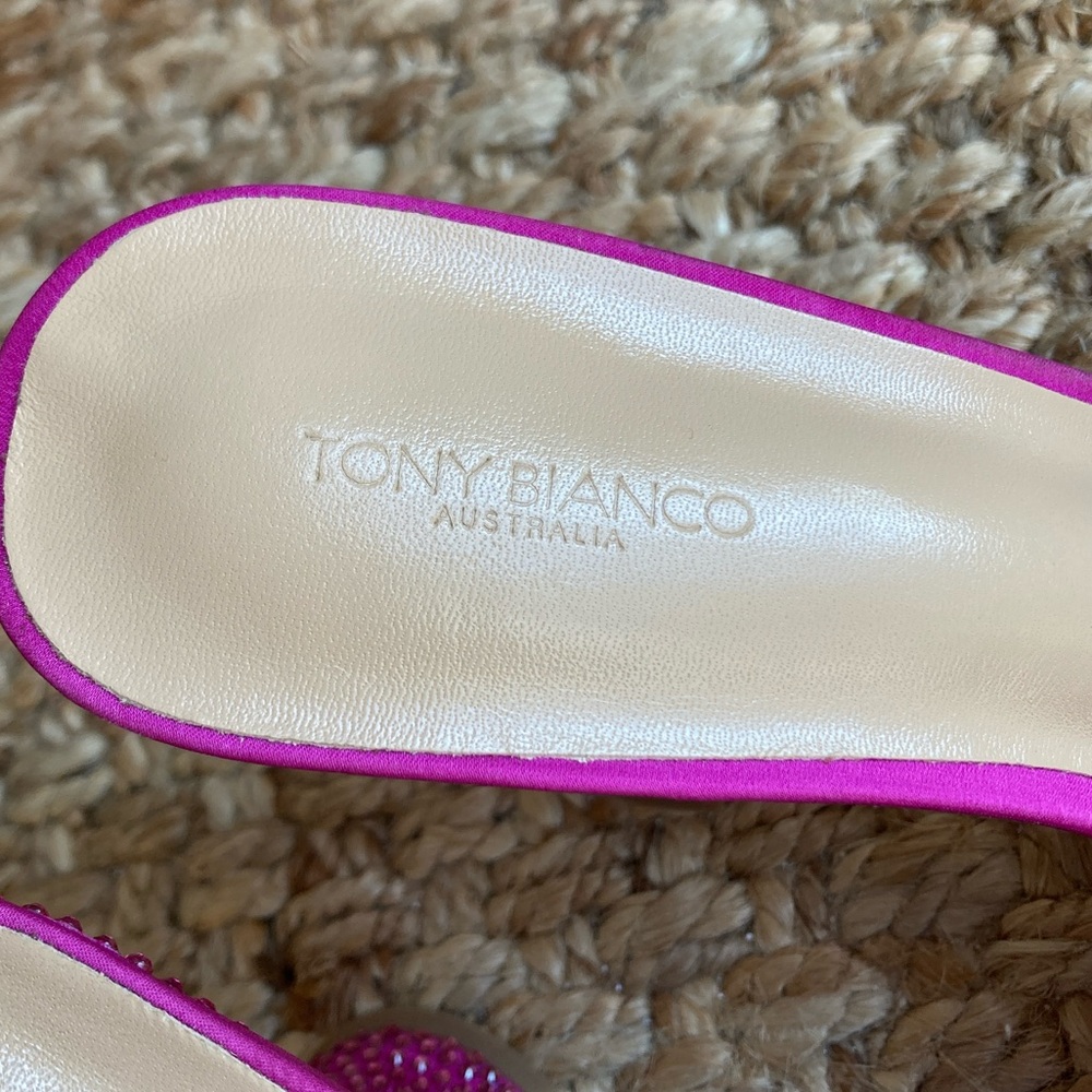 New: Tony Bianco Serri Mule. Pink Satin. Size 10 - Picture 10 of 14